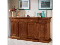 Foto credenze 4 ante 4 cassetti in legno in stile classico arte povera