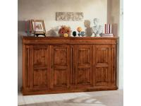 Foto credenza in legno 4 porte 2 cassetti in stile classico arte povera