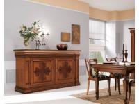 Foto credenza in legno intarsiata 2 porte 2 cassetti in stile classico arte povera