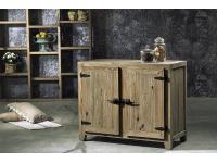 Foto mobili credenza 2 ante e 3 ripiani in legno massello di pino vecchio per arredi abitazione alberghi hotel