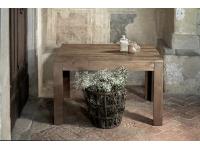 Foto tavolo allungabile in olmo vecchio con struttura in olmo nuovo in stile rustico l120/180x85