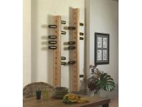 Foto portabottiglie in legno massello di pino vecchio