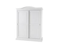 Foto armadio laccato bianco 2 porte scorrevoli cornice curva
