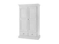 Foto armadio laccato bianco 2 porte e 1 cassetto, cornice dritta