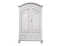 Foto armadio laccato bianco con decori 2 porte 1 cassetto