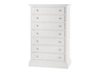 Foto cassettiera 7 cassetti laccata bianca