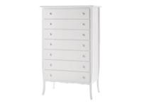 Foto cassettiera 7 cassetti laccata bianca