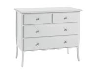 Foto comò laccato bianco 4 cassetti