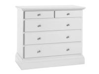 Foto comò laccato bianco 5 cassetti