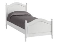 Foto letto singolo laccato bianco