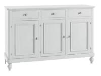 Foto credenza laccata bianca 3 porte 3 cassetti