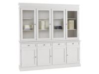 Foto credenza completa laccata bianca 8 ante e 4 cassetti