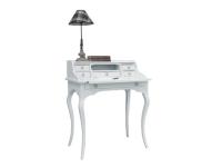 Foto scrittoio laccato bianco con tiretto e 6 cassetti