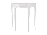 Foto consolle mezza luna laccata bianca 1 cassetto