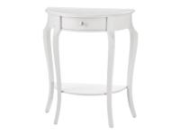 Foto consolle mezza luna laccata bianca 1 cassetto