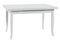 Foto tavolo laccato bianco con 2 allunghe da 40 cm 140x80