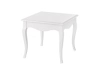 Foto tavolino quadrato laccato bianco