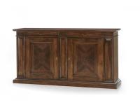 Foto credenza lucida intarsiata 2 porte 2 cassetti finitura bassano