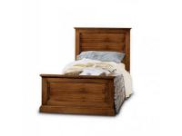 Foto letto singolo per arredo hotel alberghi b&b in color noce stile classico arte povera color noce