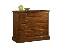 Foto comò 5 cassetti in stile classico arte povera per arredi hotel alberghi agriturismo in color noce