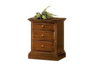 Foto comodino 3 cassetti per arredo alberghi hotel agriturismo in stile classico arte povera lucidato noce