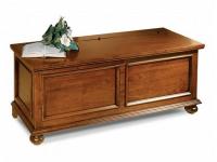 Foto cassapanca per arredamento in stile classico arte povera in color noce da cm 100