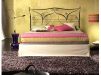 Foto giroletto matrimoniale, con contenitore, in ferro battuto.