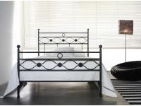 Foto letto a una piazza e mezza in ferro battuto.