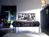 Foto letto a una piazza e mezza in ferro battuto.