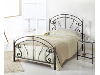 Foto letto a una piazza e mezza in ferro battuto.