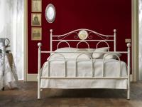 Foto letto a una piazza e mezza in ferro battuto.