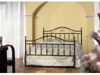 Foto letto a una piazza e mezza in ferro battuto.