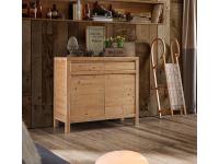 Foto credenza 2 ante 2 cassetti 1 ripiano in abete stile rustico moderno