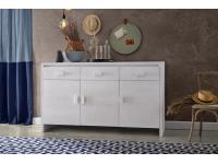 Foto credenzone 3 ante 3 cassetti in legno di abete stile moderno