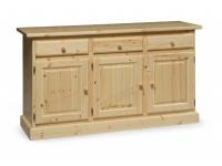 Foto credenza in legno di pino 3 ante 3 cassetti per arredamenti rustici country provenzali baite taverne case montagna