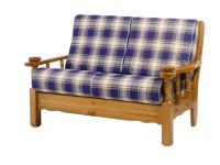 Foto divano 2 posti in legno di pino massello stile rustico