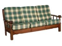 Foto divano 3 posti in legno di pino massello stile rustico