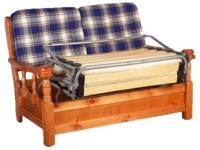 Foto divano letto 2 posti in legno di pino massello stile rustico