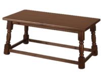 Foto tavolino basso da salotto in legno di pino massello stile rustico