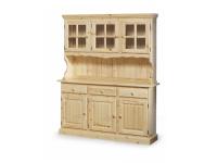 Foto credenze complete 3 ante in legno massello di pino con cornice dritta per arredamenti rustici country provenzali