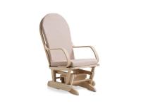 Foto sedia a dondolo in legno massello su sistema basculante