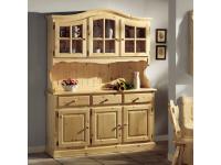 Foto credenza completa 3 ante legno con cornice curva per arredamenti rustici country provenzale