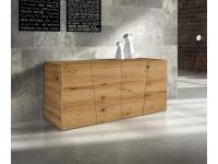 Foto base 4 ante stile rustico contemporaneo in rovere nodato spazzolato