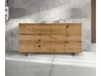 Foto base 4 ante in rovere nodato spazzolato per arredi country contemporanei