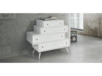 Foto cassettiera 4 cassetti abete bianco spazzolato