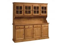 Foto credenza completa 4 ante in legno massello di pino per arredamenti rustici provenzali country