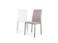 Foto sedie moderne impilabili in legno rivestite ecopelle per ristorante bar pizzeria