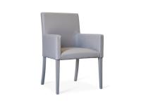 Foto poltrone busto arsizio in legno massello rivestite ecopelle per arredo hotel ristorante