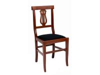 Foto sedie trento classiche lira in legno massello seduta imbottita per arredo bar ristorante