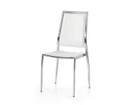 Foto sedia bergamo ristorante cromata con sedile in ecopelle